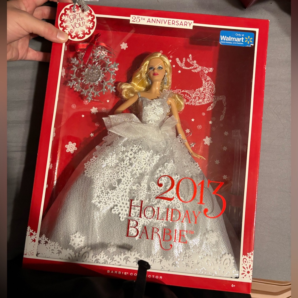 Barbie 2013 Holiday Edition in Silver and Red 25th Anniversary